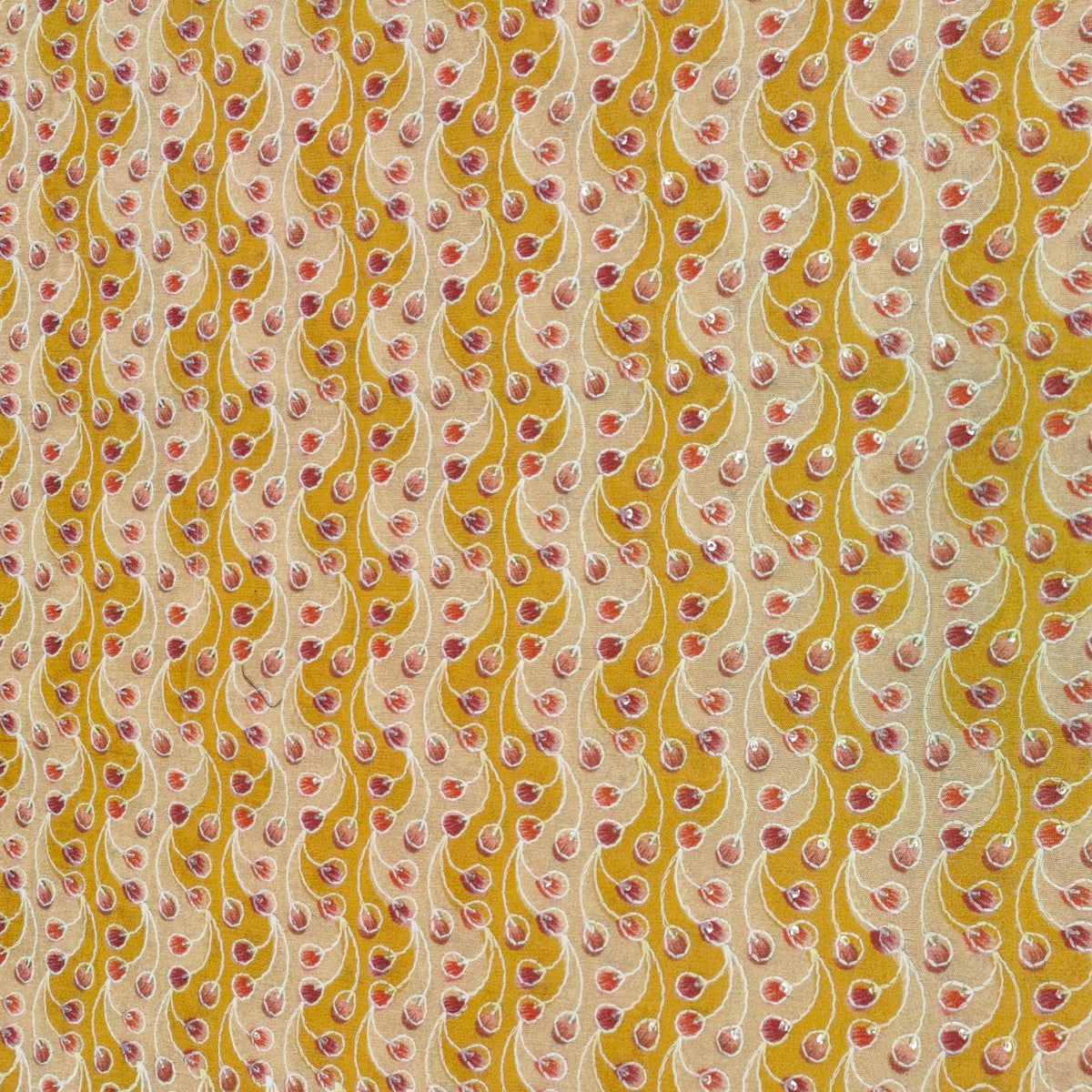 Kurta Fabric ManTire Designer Silk Tullio Embroidery Colour Golden