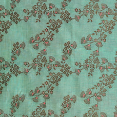 Kurta Fabric ManTire Designer Silk Floral Buta Embroidery Colour Rama Green