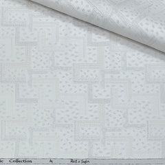 Reid & Taylor Jacquard Premium Bandhgala Fabric Colour White