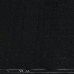 Reid & Taylor Jacquard Premium Bandhgala Fabric Colour Black