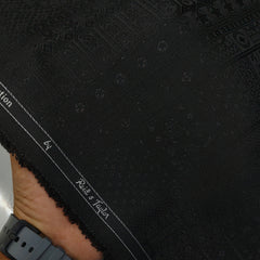Reid & Taylor Jacquard Premium Bandhgala Fabric Colour Black