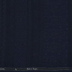 Reid & Taylor Jacquard Premium Bandhgala Fabric Colour Midnight Blue