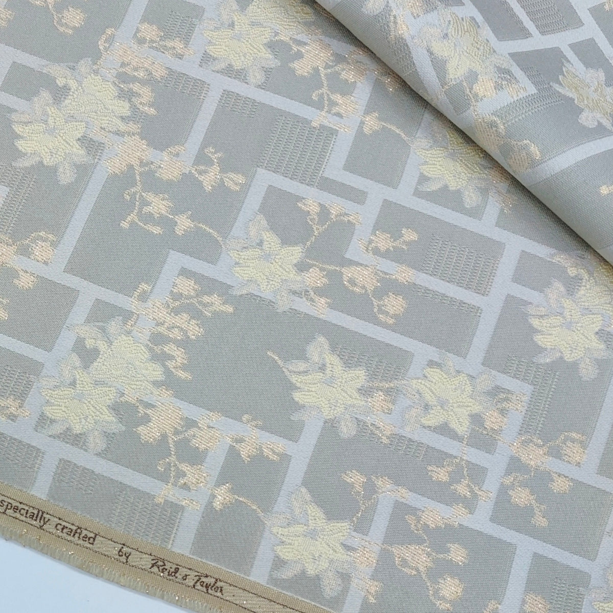 Reid & Taylor Jacquard Premium Bandhgala Fabric Colour Steel Grey