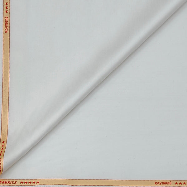 Trouser Fabric Raymond 100s Count PV Plain Colour Off White