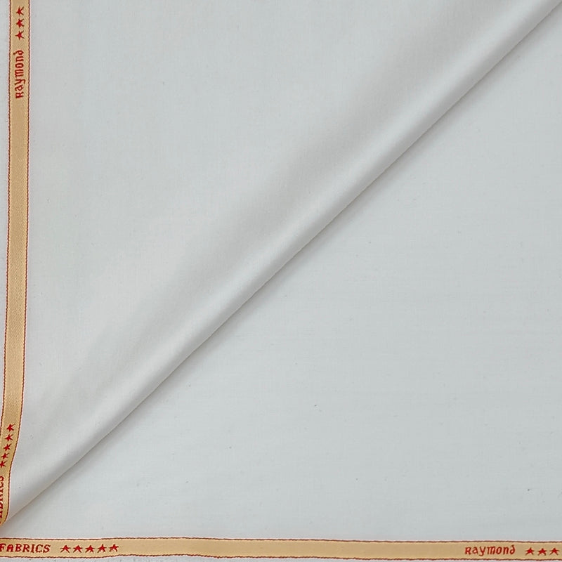 Trouser Fabric Raymond 100s Count PV Plain Colour Off White