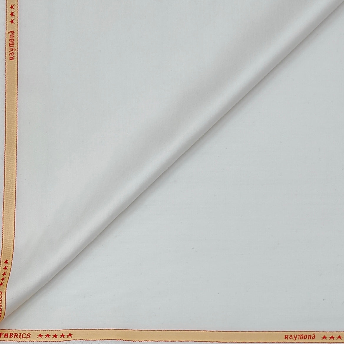 Trouser Fabric Raymond 100s Count PV Plain Colour Off White