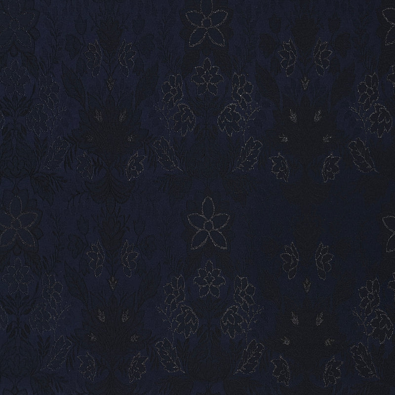 Reid & Taylor Jacquard Premium Bandhgala Fabric Colour Blackish Blue