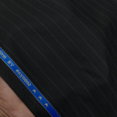 Trouser Fabric Raymond PV Lining With Textured Colour Black