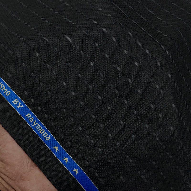 Trouser Fabric Raymond PV Lining With Textured Colour Black