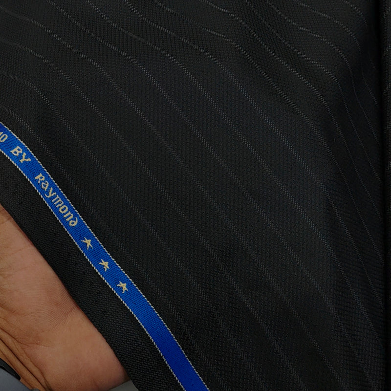 Trouser Fabric Raymond PV Lining With Textured Colour Black