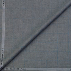 Trouser Fabric Raymond PV Broad Check Colour Blue N Grey
