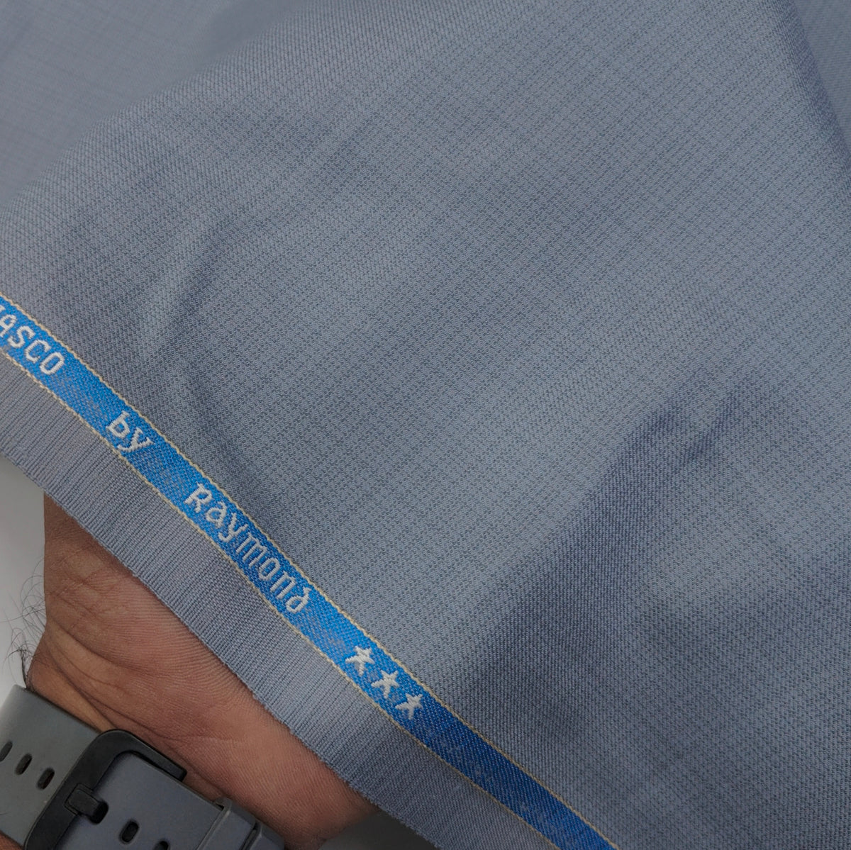 Trouser Fabric Raymond PV Mix Check Colour Water Blue