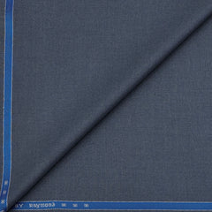 Trouser Fabric Raymond PV Plain Colour Worsted Blue
