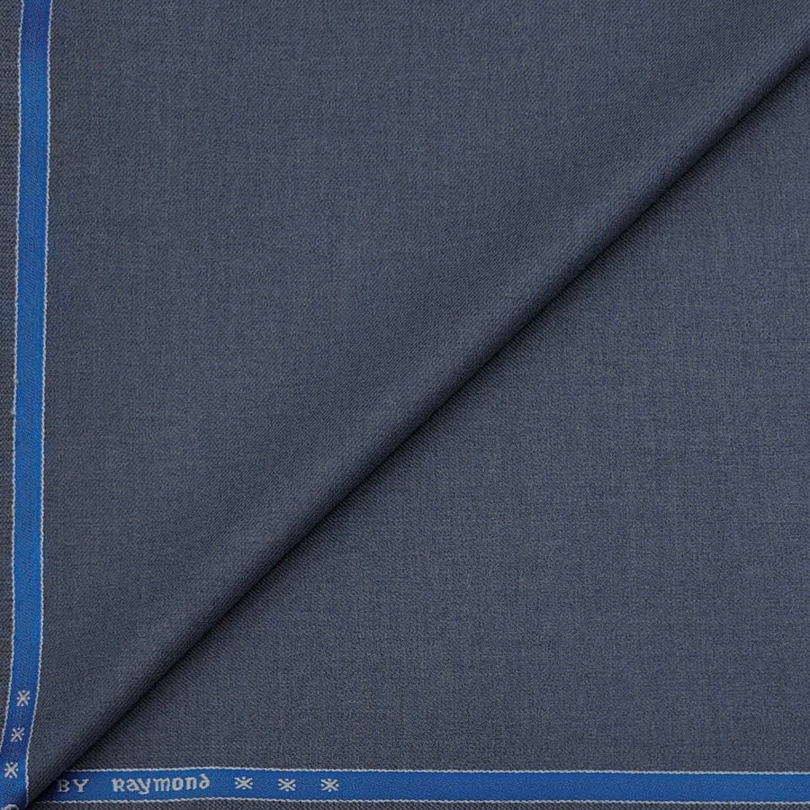 Trouser Fabric Raymond PV Plain Colour Worsted Blue