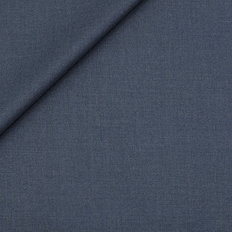 Trouser Fabric Raymond PV Plain Colour Worsted Blue