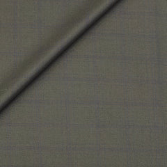 Trouser Fabric Raymond PV Broad Check Colour Greenish Brown