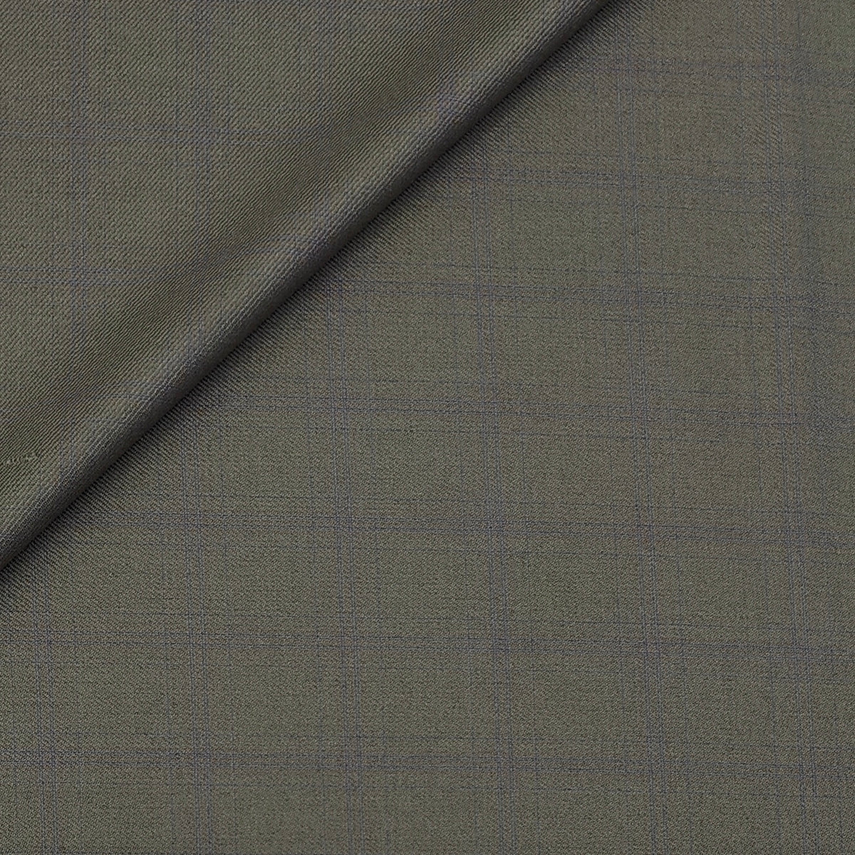 Trouser Fabric Raymond PV Broad Check Colour Greenish Brown
