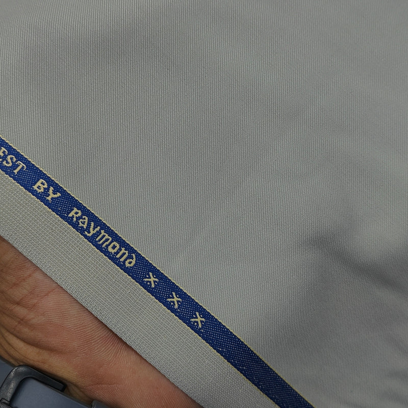 Trouser Fabric Raymond PV Pin Plain Colour Faded Greyish Green