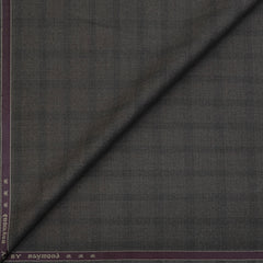 Trouser Fabric Raymond PV Broad Check Colour Cedar Brown