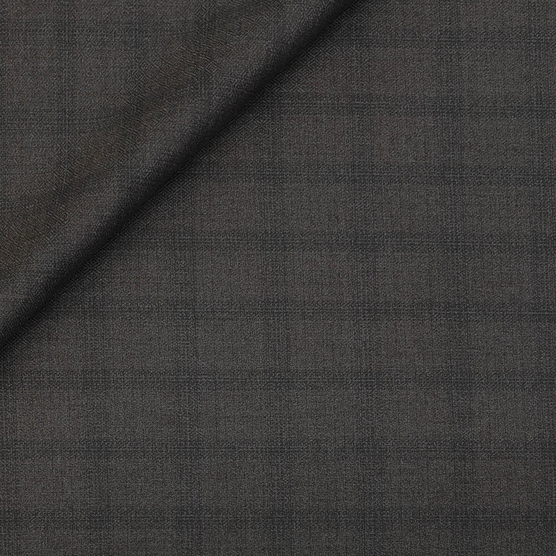 Trouser Fabric Raymond PV Broad Check Colour Cedar Brown