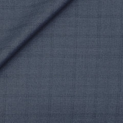 Trouser Fabric Raymond PV Broad Check Colour Glaucous Blue
