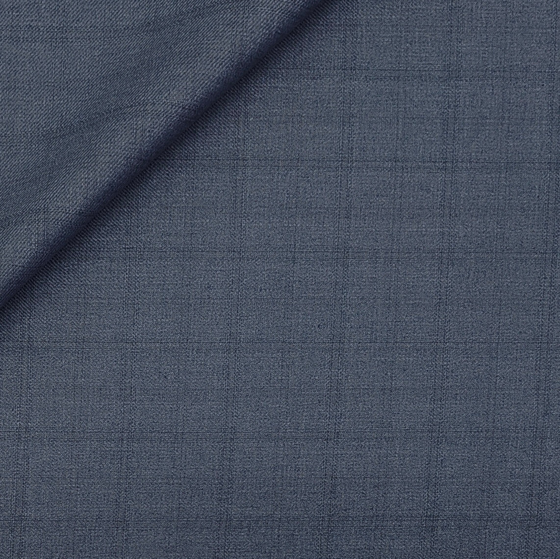 Trouser Fabric Raymond PV Broad Check Colour Glaucous Blue