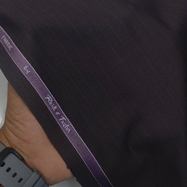 Trouser Fabric Reid & Taylor Poly Viscose Self Lining Color Dark Wine