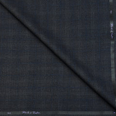 Trouser Fabric Reid & Taylor Poly Viscose Broad Check Color Blue N Grey