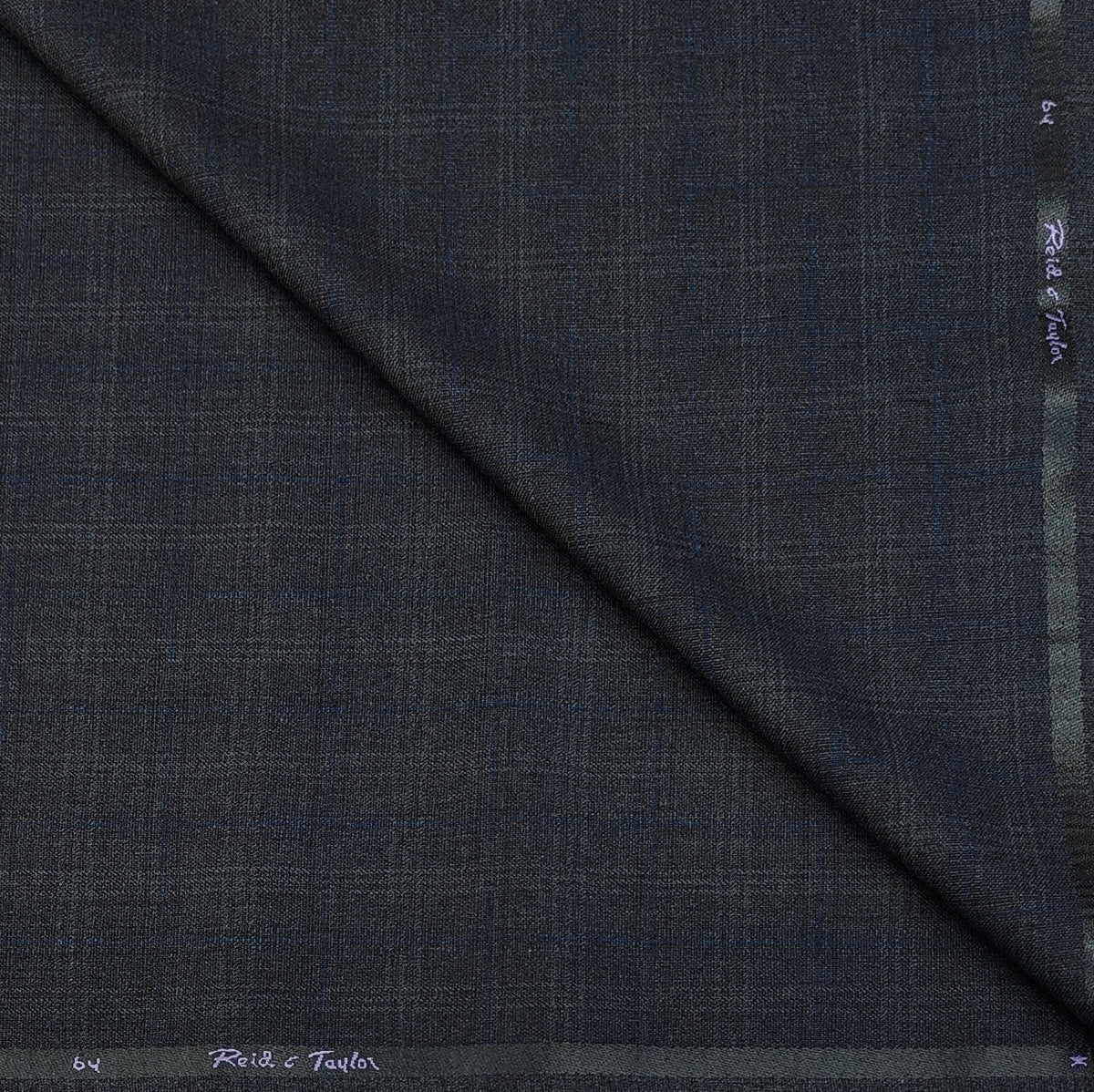 Trouser Fabric Reid & Taylor Poly Viscose Broad Check Color Blue N Grey