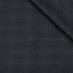 Trouser Fabric Reid & Taylor Poly Viscose Broad Check Color Blue N Grey