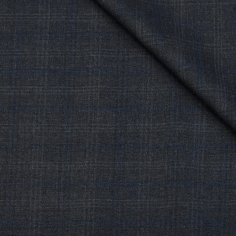 Trouser Fabric Reid & Taylor Poly Viscose Broad Check Color Blue N Grey