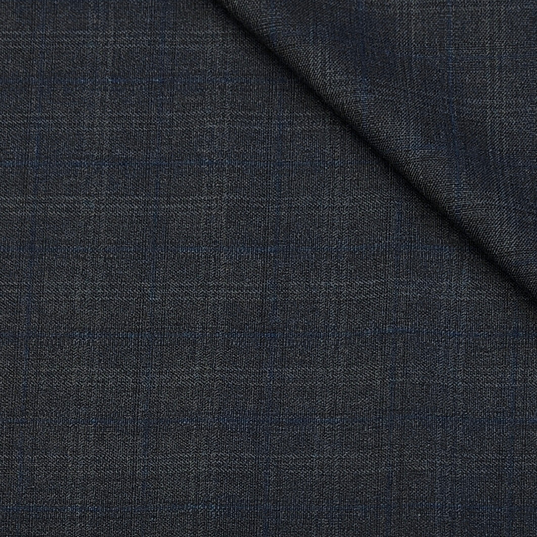 Trouser Fabric Reid & Taylor Poly Viscose Broad Check Color Blue N Grey