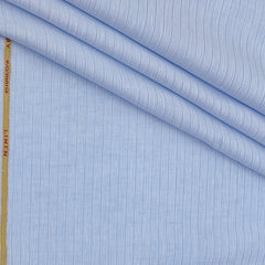 Shirt Fabric Raymond Linen Cotton Vertical Stripes Colour Sky Blue