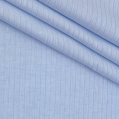 Shirt Fabric Raymond Linen Cotton Vertical Stripes Colour Sky Blue