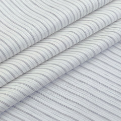 Shirt Fabric Raymond Linen Cotton Vertical Stripes Colour Grey N White