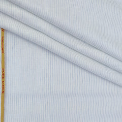 Shirt Fabric Raymond Pure Linen PinStripes Colour Blue N White