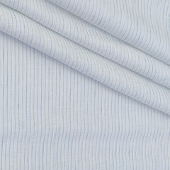 Shirt Fabric Raymond Pure Linen PinStripes Colour Blue N White