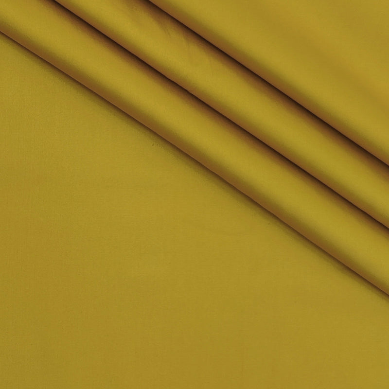 Shirt Fabric Raymond 70s Giza Cotton Plain Colour Ochre Yellow