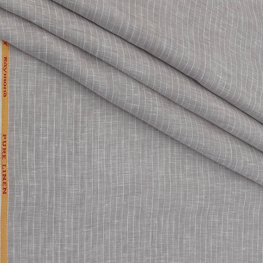 Shirt Fabric Raymond Pure Linen Lining Colour Dusty Brown