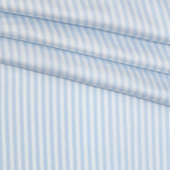 Shirt Fabric Soktas Finest 80s Giza Cotton Bengal Stripe Colour Blue N White