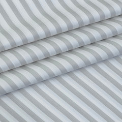 Shirt Fabric Soktas Finest 80s Giza Cotton Bengal Stripe Colour Grey N White