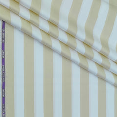 Shirt Fabric Soktas Finest 80s Giza Cotton Patta Lining Colour Cream N White