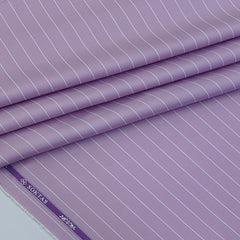 Shirt Fabric Soktas Finest 80s Giza Cotton Vertical Stripes Colour Lavender