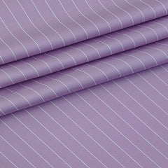 Shirt Fabric Soktas Finest 80s Giza Cotton Vertical Stripes Colour Lavender