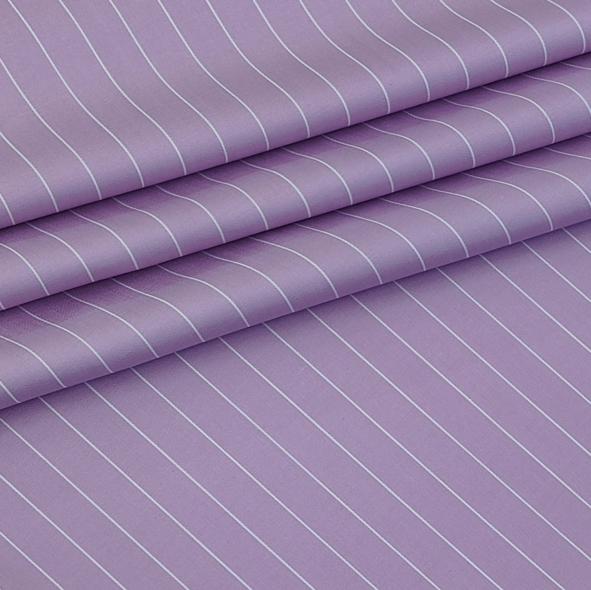 Shirt Fabric Soktas Finest 80s Giza Cotton Vertical Stripes Colour Lavender