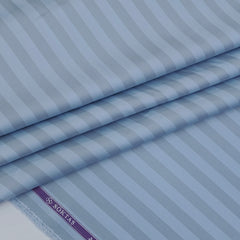 Shirt Fabric Soktas Finest 80s Giza Cotton Self Stripes Colour Sky Blue