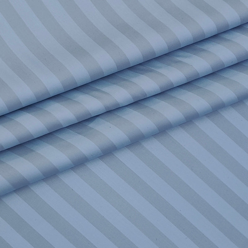 Shirt Fabric Soktas Finest 80s Giza Cotton Self Stripes Colour Sky Blue