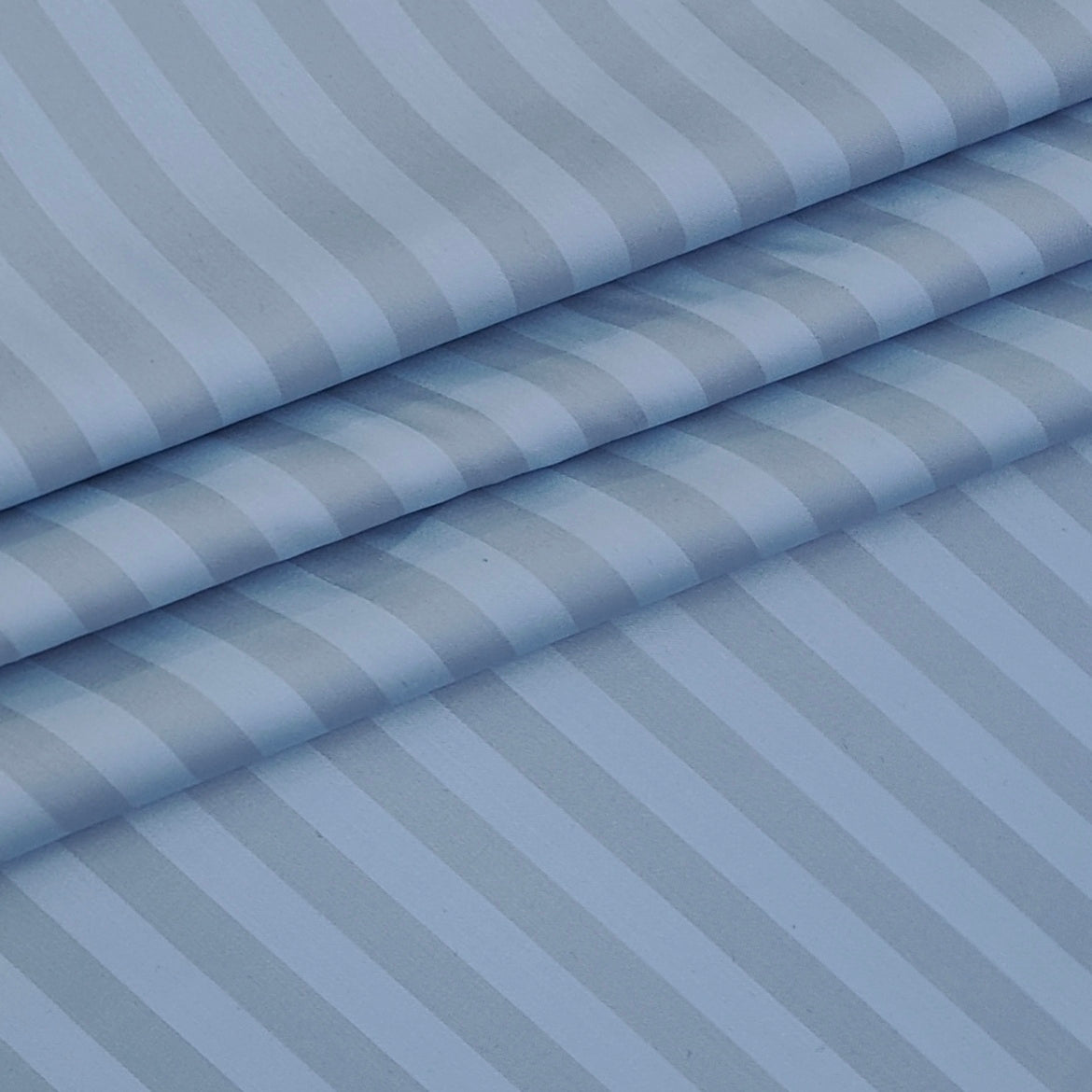 Shirt Fabric Soktas Finest 80s Giza Cotton Self Stripes Colour Sky Blue