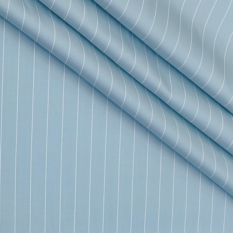 Shirt Fabric Soktas Finest 80s Giza Cotton Lining Colour Ice Blue