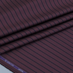 Shirt Fabric Soktas Finest 80s Giza Cotton PinStripe Colour Claret Maroon